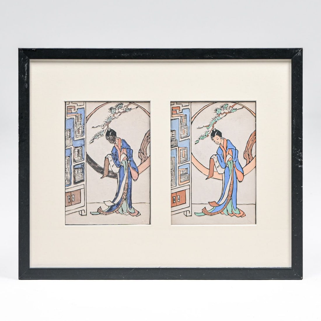 Bertha Lum (1869-1954) Acrylic on Board ??The Chinese Poetress Li Yi Am??c1920s (1 of 6)