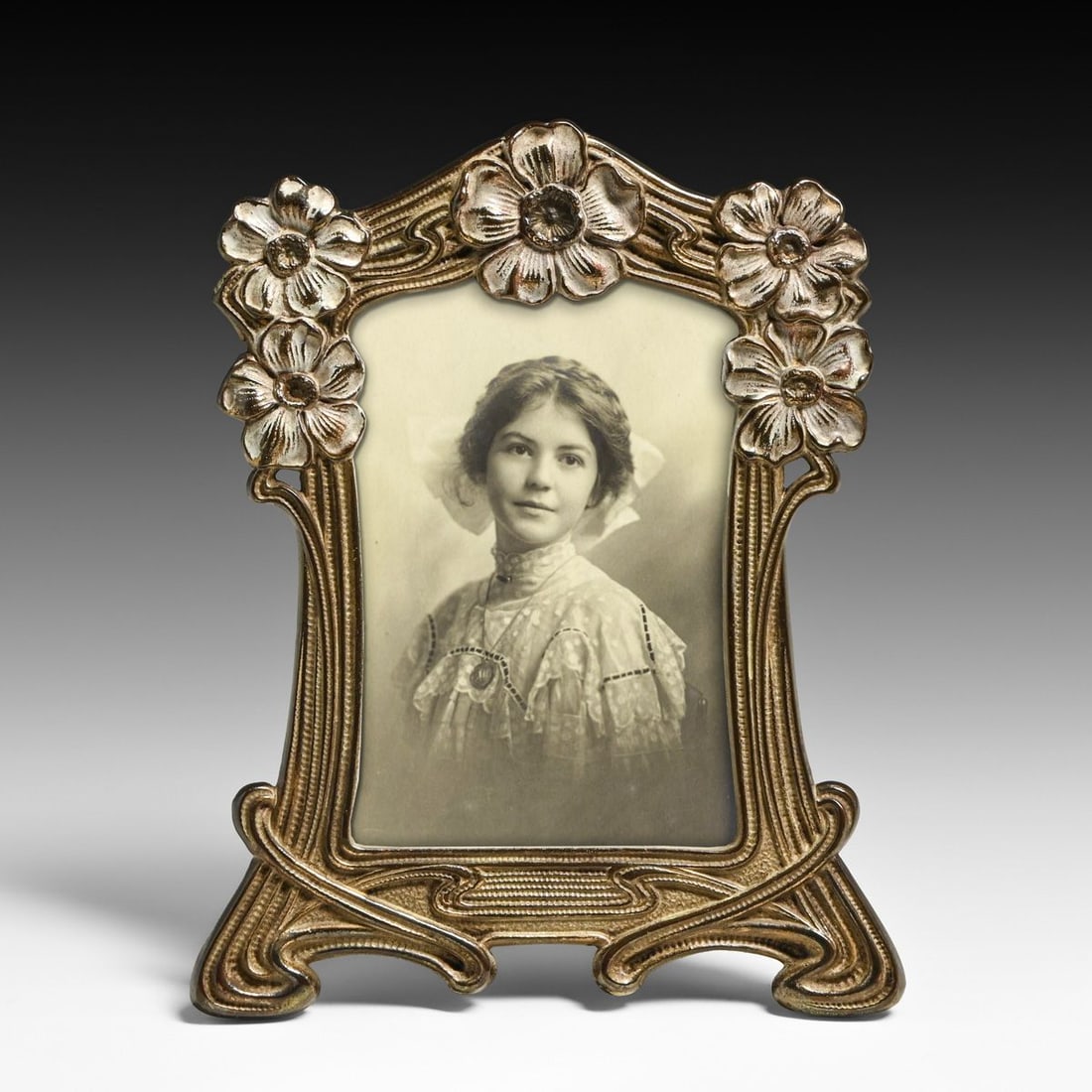 Art Nouveau Brass Picture Frame c1900s (1 of 4)