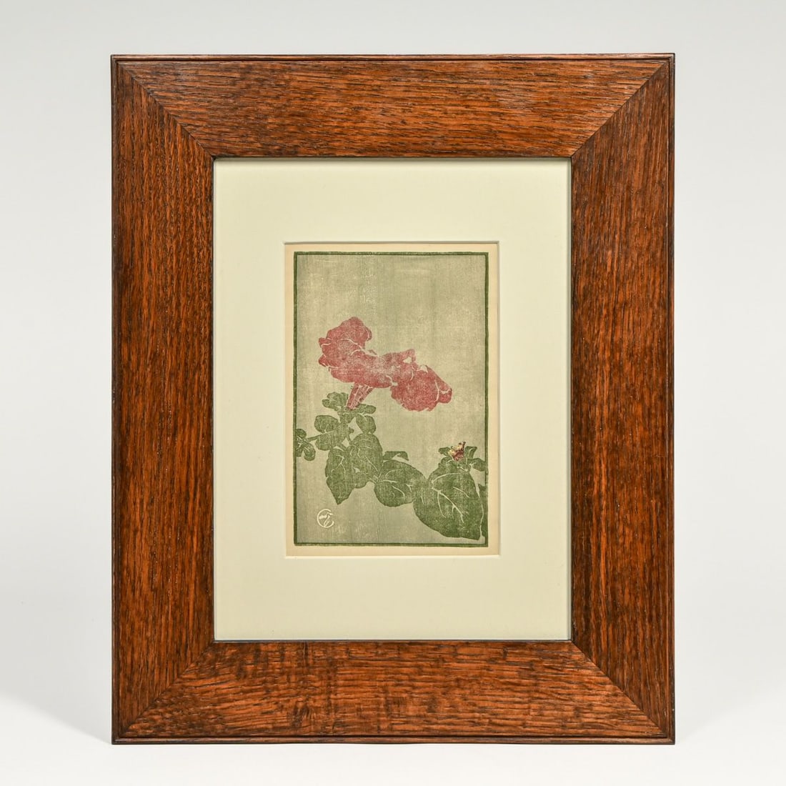 Edna Boies Hopkins (1872-1937) Color Woodcut "Petunia" 1907-08 (1 of 4)