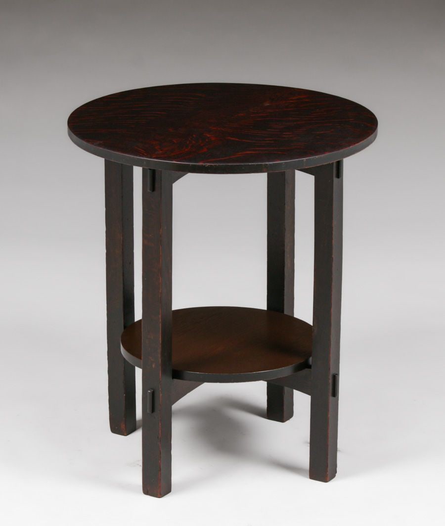 Gustav Stickley #607 Oak Lamp Table c1904 - 4