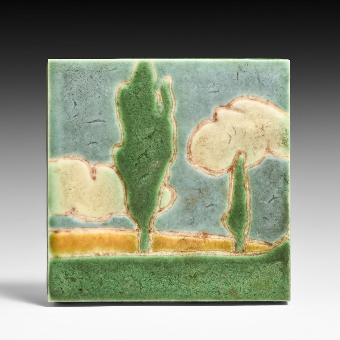 Grueby – Pardee Tile Works Landscape Tile c1917-1920 (1 of 5)