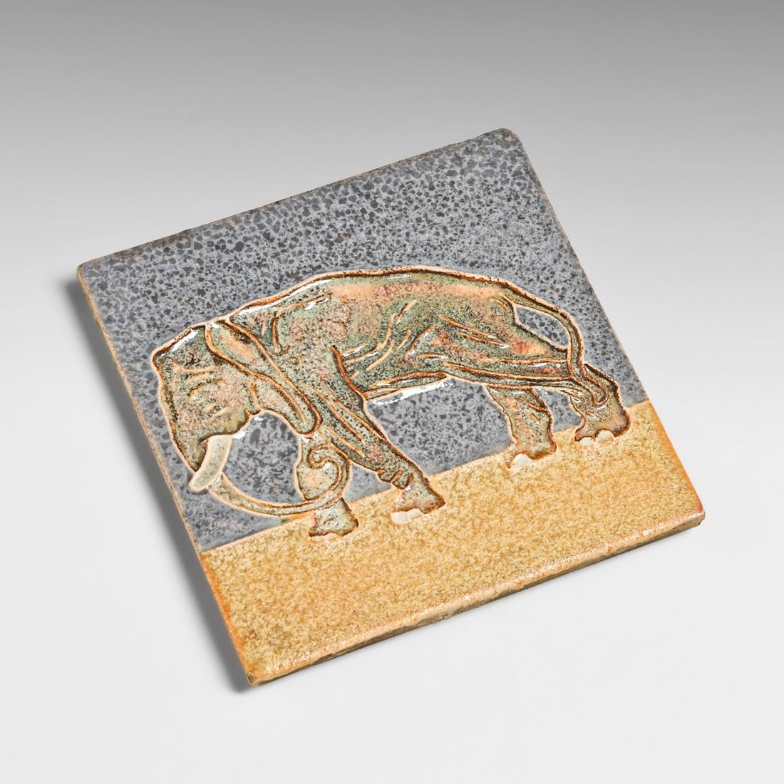 Royal Delft Elephant Tile c1910 - 2