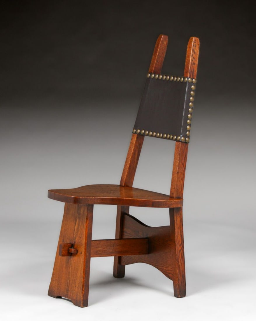 Limbert Oak Bicycle Chair c1910 - 4
