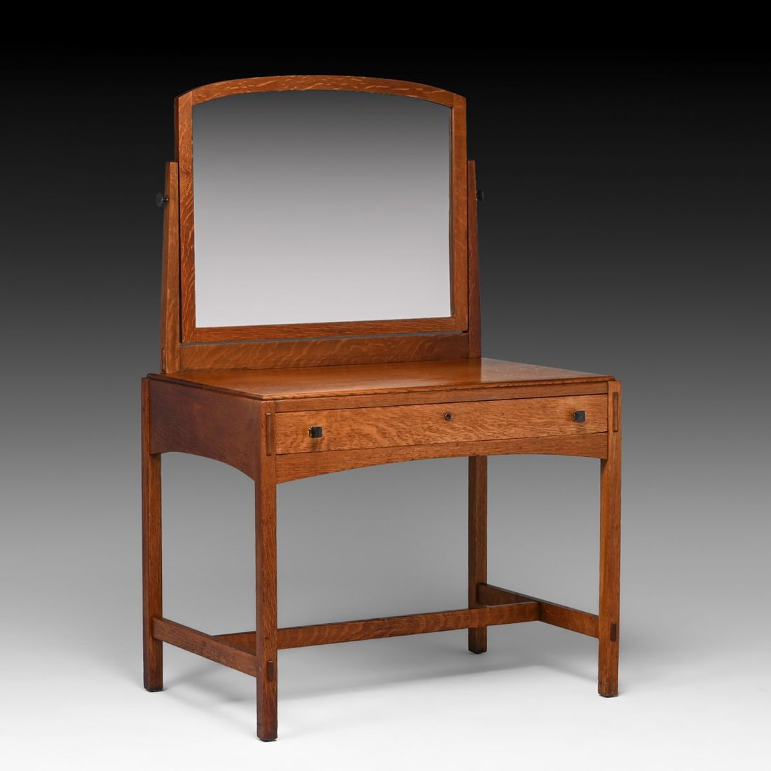 Limbert Oak One-Drawer Vanity c1910: Limbert Oak One-Drawer Vanity c1910. Signed with branded mark. Excellent original finish. 55.75"h x 36"w x 24"d FREE NATIONWIDE SHIPPING Free Nationwide Shipping within the lower 48 states for all
