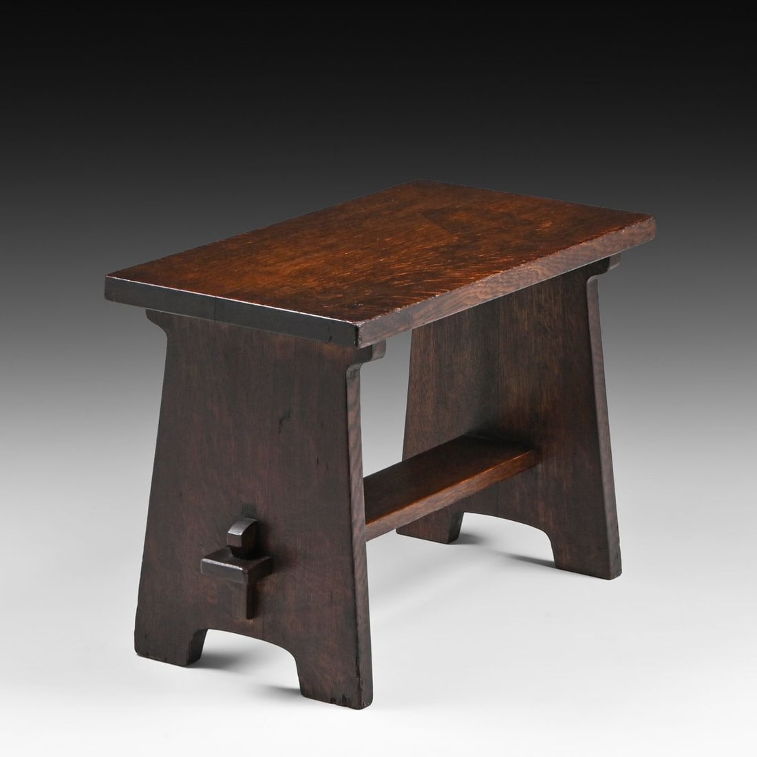 Early Gustav Stickley #194 Oak Stool c1902 - 3