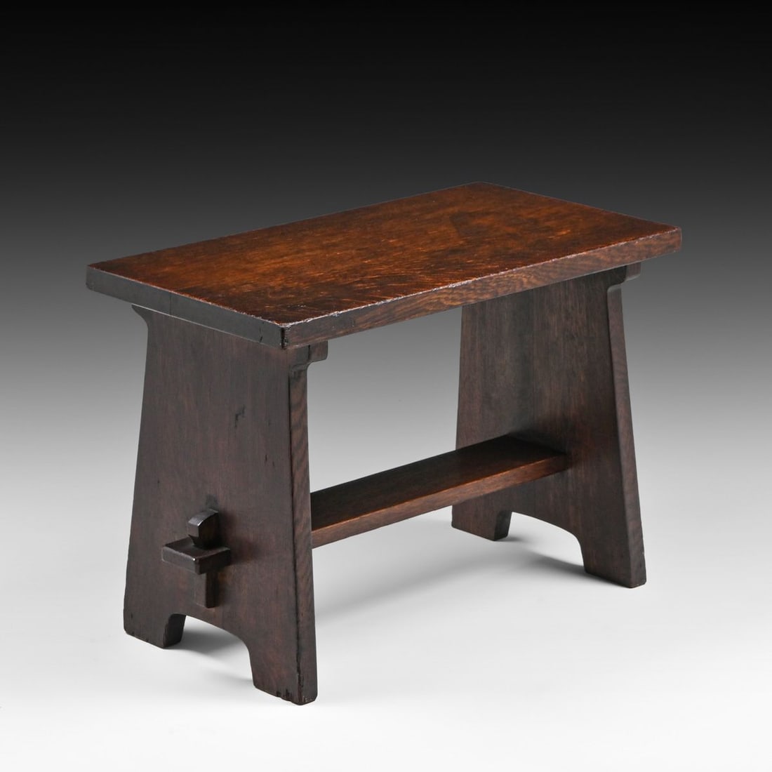 Early Gustav Stickley #194 Oak Stool c1902 - 4