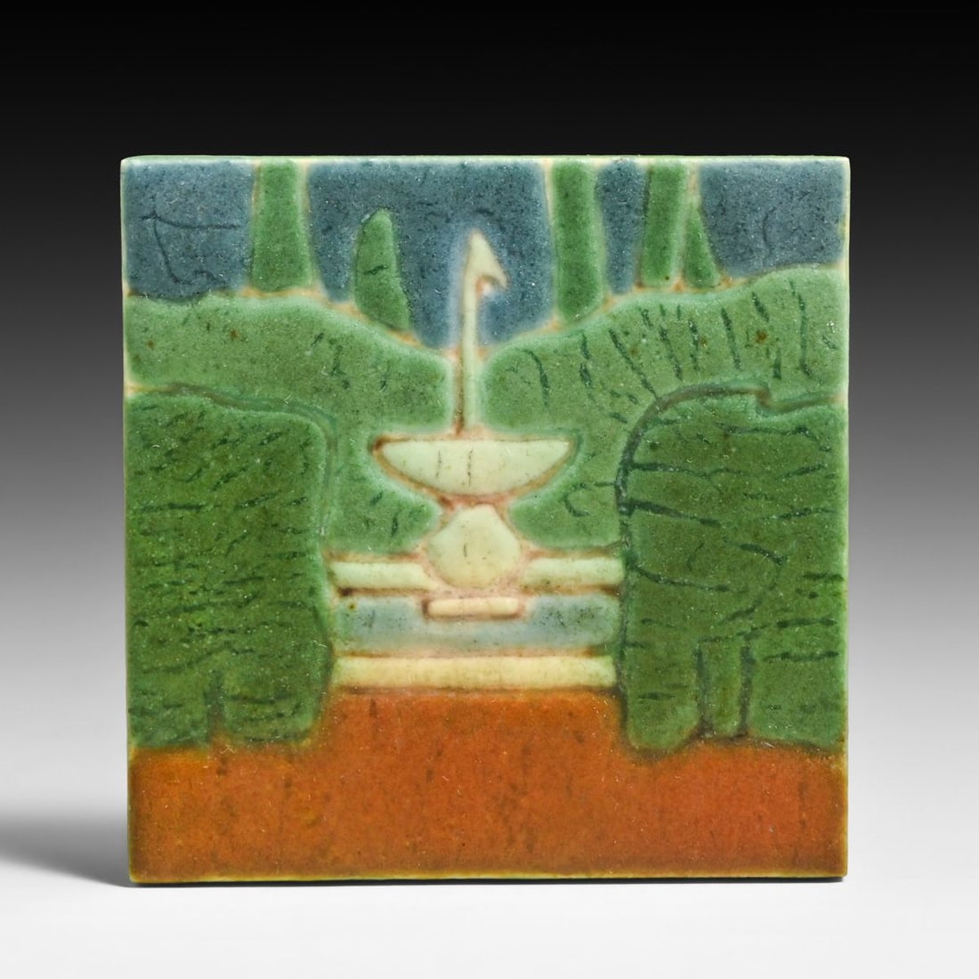 Grueby – Pardee Tile Works Fountain Tile c1917-1920 (1 of 5)