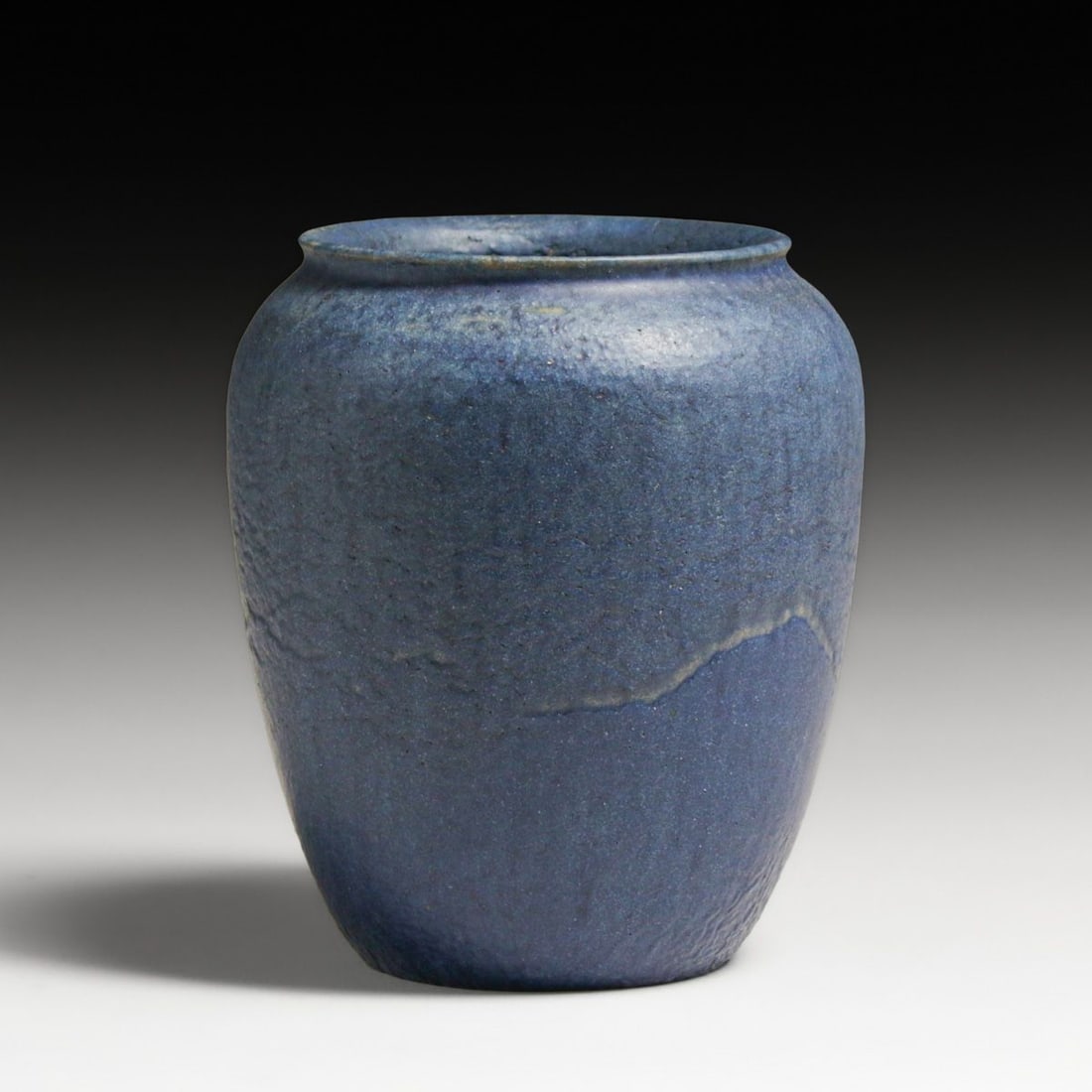 Grueby Pottery Matte Blue Vase c1910 (1 of 2)