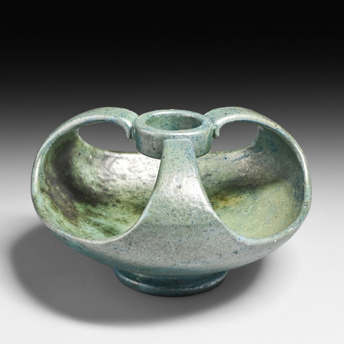 Fulper Pottery Blue Crystalline Vaz-Bowl c1910: Fulper Pottery Blue Crystalline Vaz-Bowl c1910. Signed. Perfect condition. 7.75"d x 5"h FREE NATIONWIDE SHIPPING Free Nationwide Shipping within the lower 48 states for all purchases at our Two-Day