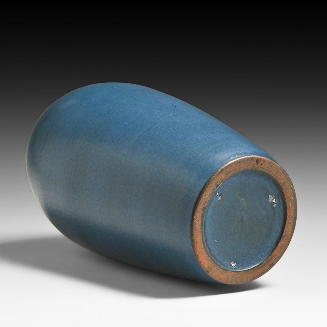 Large Marblehead Pottery Matte Blue Vase c1910 - 3