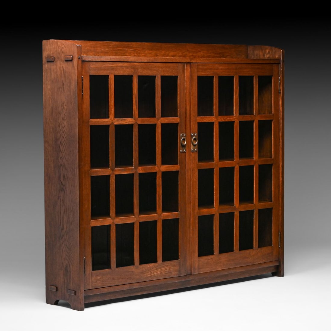 Early Gustav Stickley 62?w Two-Door Bookcase c1902 (1 of 1)