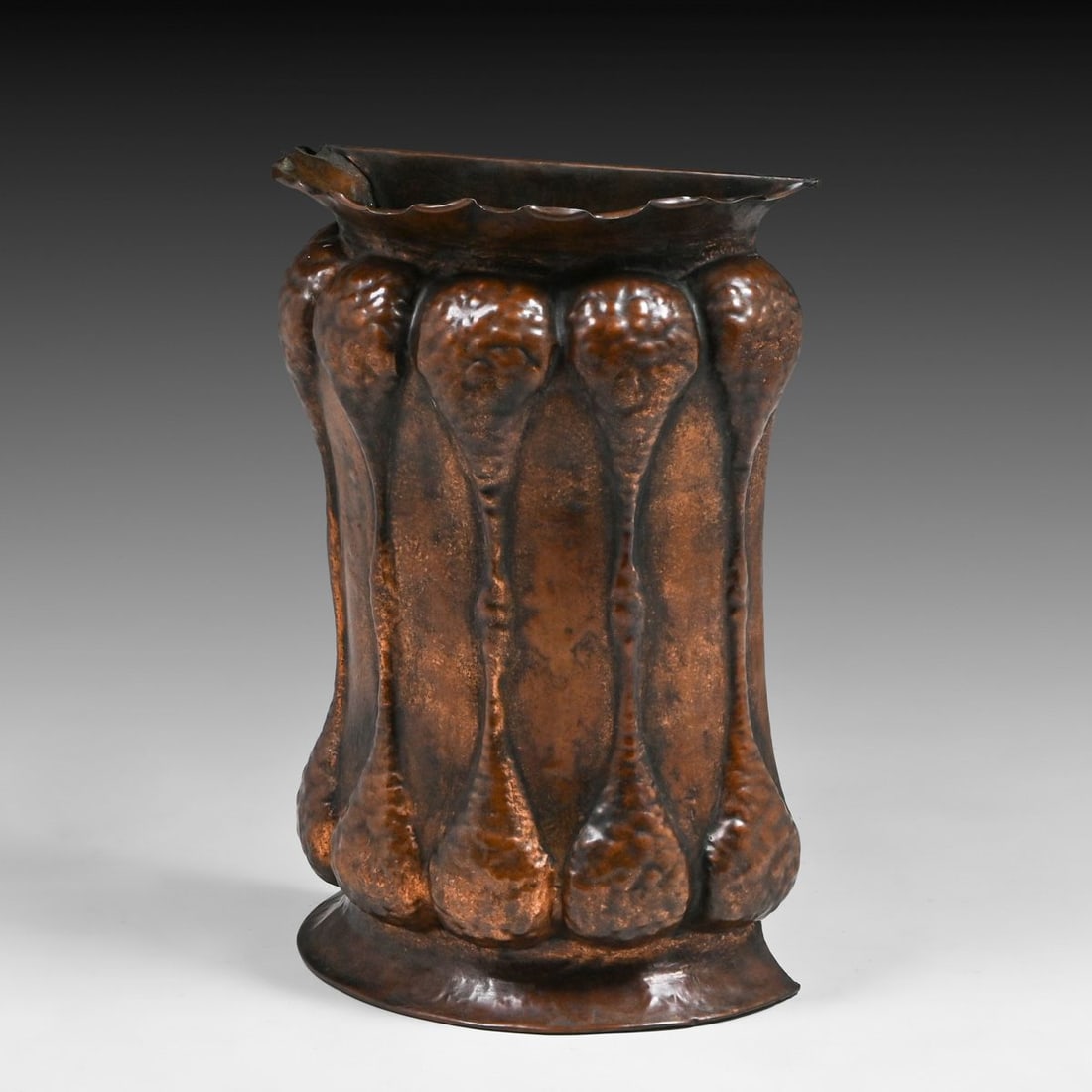 California Arts & Crafts Hammered Copper "Warty" Umbrella Stand c1910 (1 of 5)