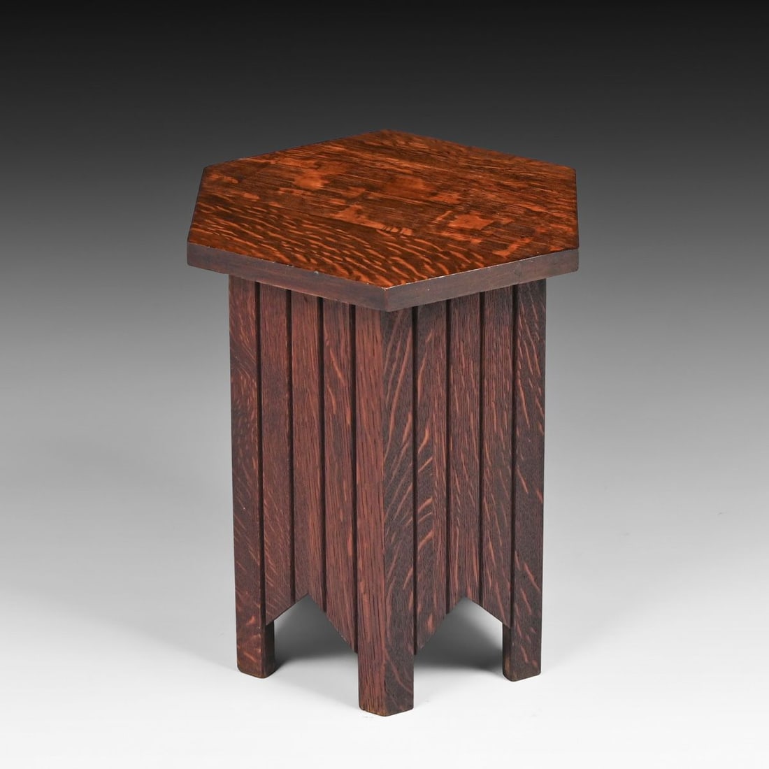 Michigan Chair Co Hexagonal Taboret c1910 - 2