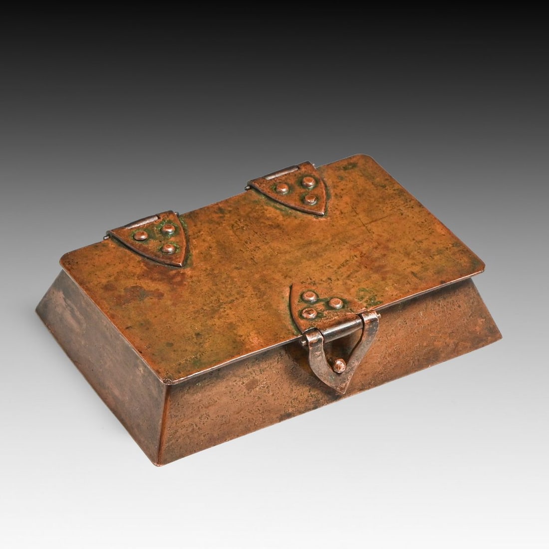 Arts & Crafts Period Copper Strap-Hinge Box c1920 (1 of 6)