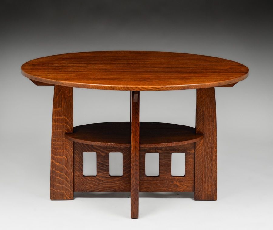Limbert Double Oval Cutout Table c1910 - 2