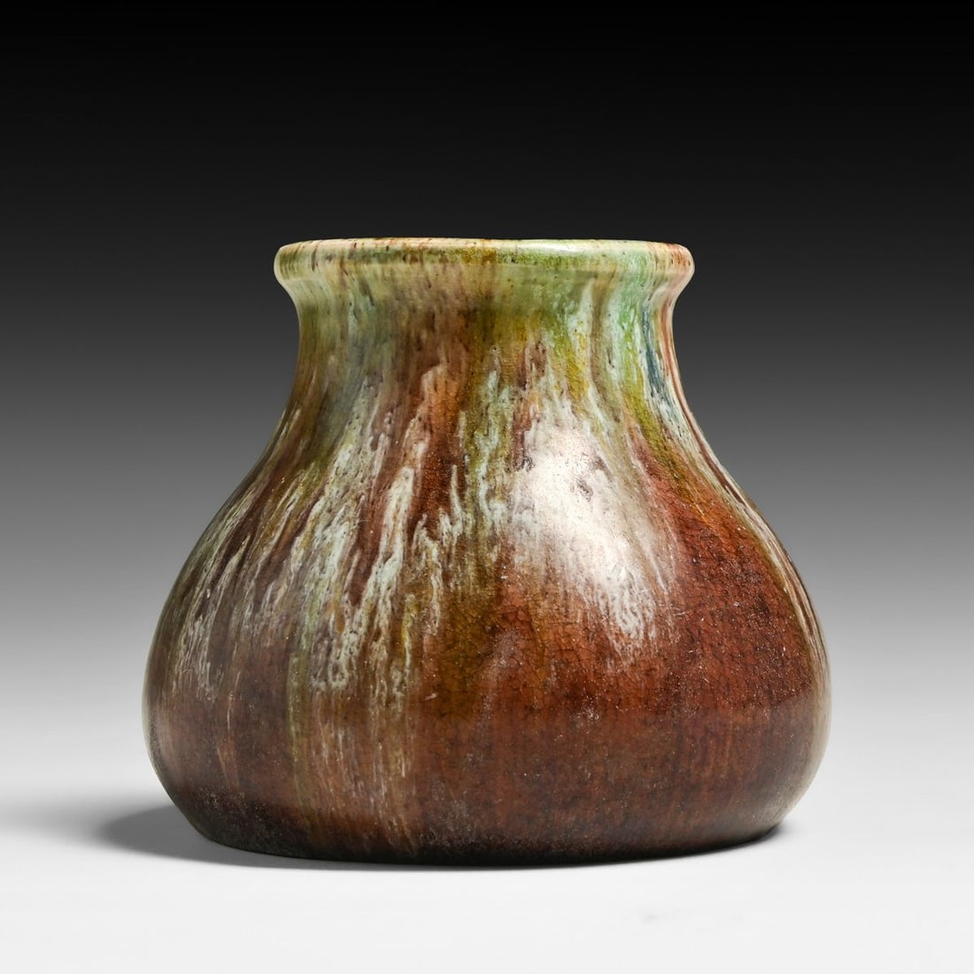 Mutz Wwe (Altona) - German Jugendstil Mottled #1894 Drip-Glaze Ceramic Vase c1914-1921 (1 of 4)