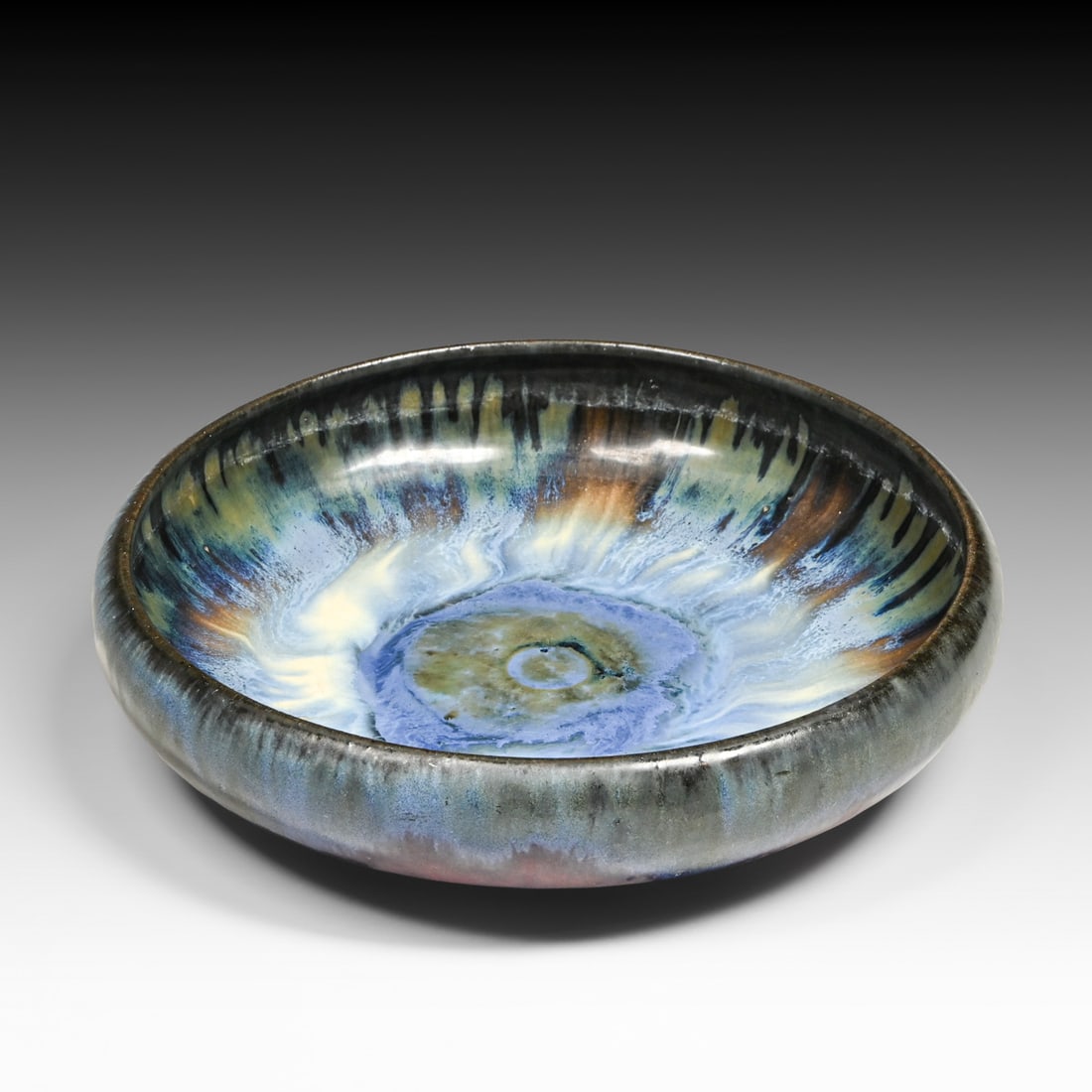 Fulper Pottery Flambe Drip Glaze Bowl c1910s (1 of 6)