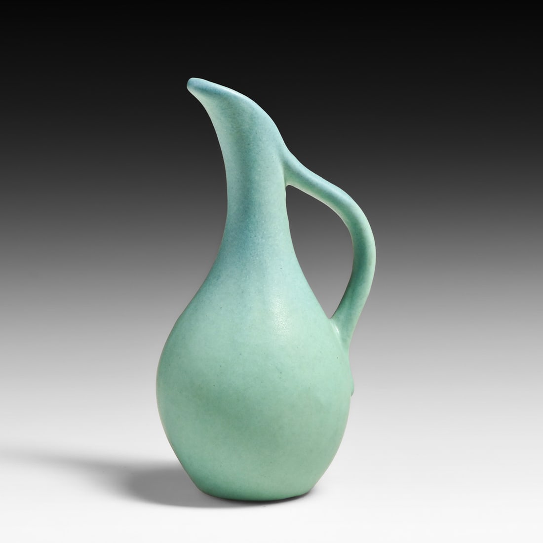 Van Briggle Matte Turquoise Small Pitcher c1960s: Van Briggle Matte Turquoise Small Pitcher c1960s. Signed. Perfect condition. 7.25"h x 4"w FREE NATIONWIDE SHIPPING Free Nationwide Shipping within the lower 48 states for all purchases at our Two-Day