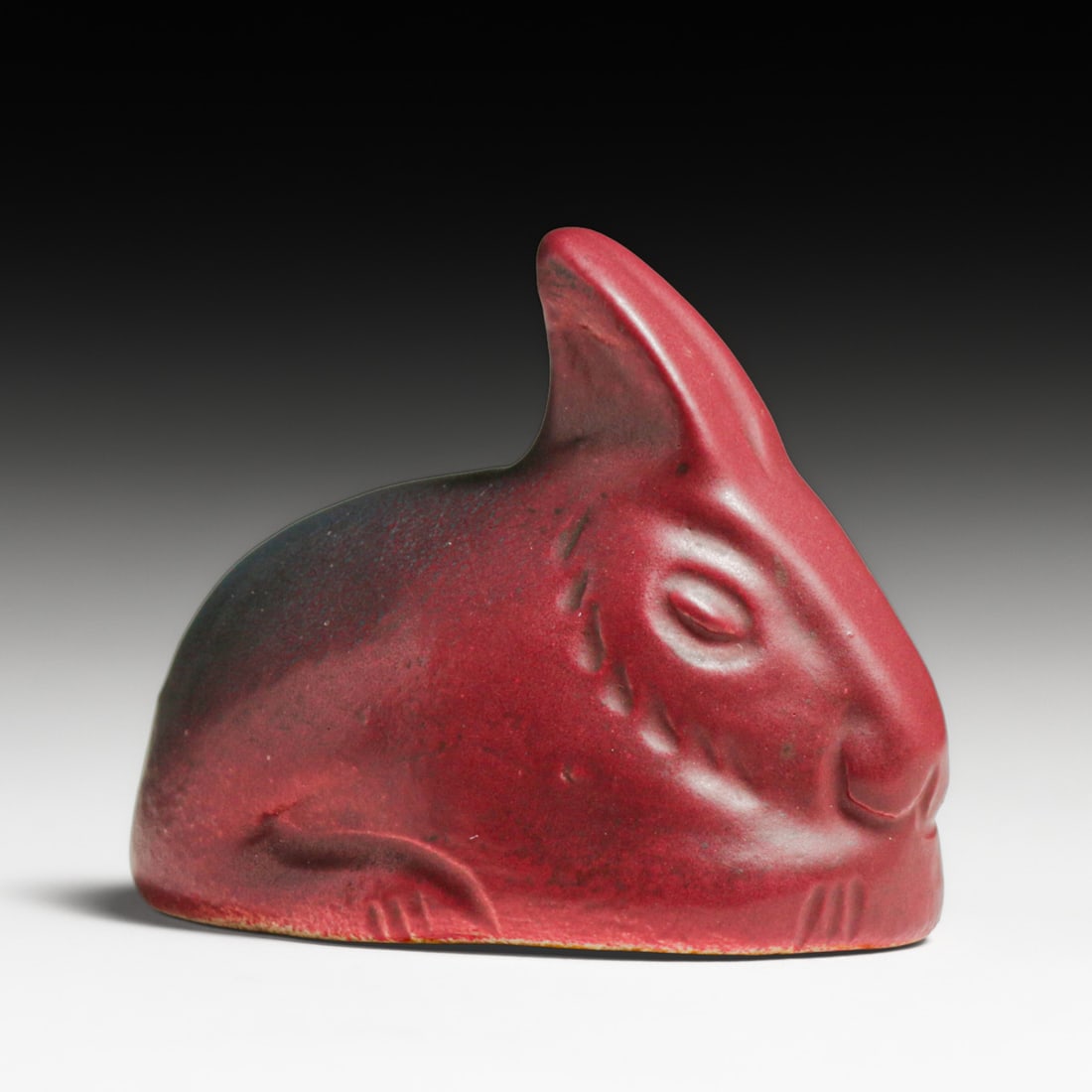 Van Briggle Bunny Rabbit Paperweight c1920s: Van Briggle Bunny Rabbit Paperweight c1920s. Signed. Perfect condition. 3.25" x 1 7/8"w x 2.75"h FREE NATIONWIDE SHIPPING Free Nationwide Shipping within the lower 48 states for all purchases at our T
