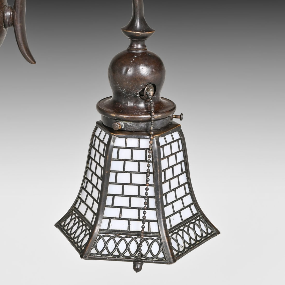 Handel Double Overlay Hanging Light c1910 - 7