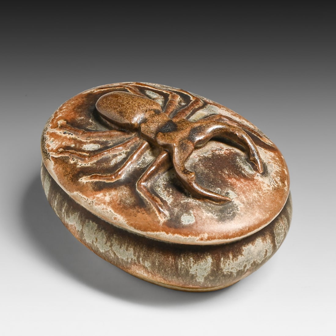 Denbac - French Scarab Beetle Covered Box c1910: Denbac - French Scarab Beetle Covered Box c1910. Signed. Perfect condition. 4.25" x 3"w x 2.75"h FREE NATIONWIDE SHIPPING Free Nationwide Shipping within the lower 48 states for all purchases at our T