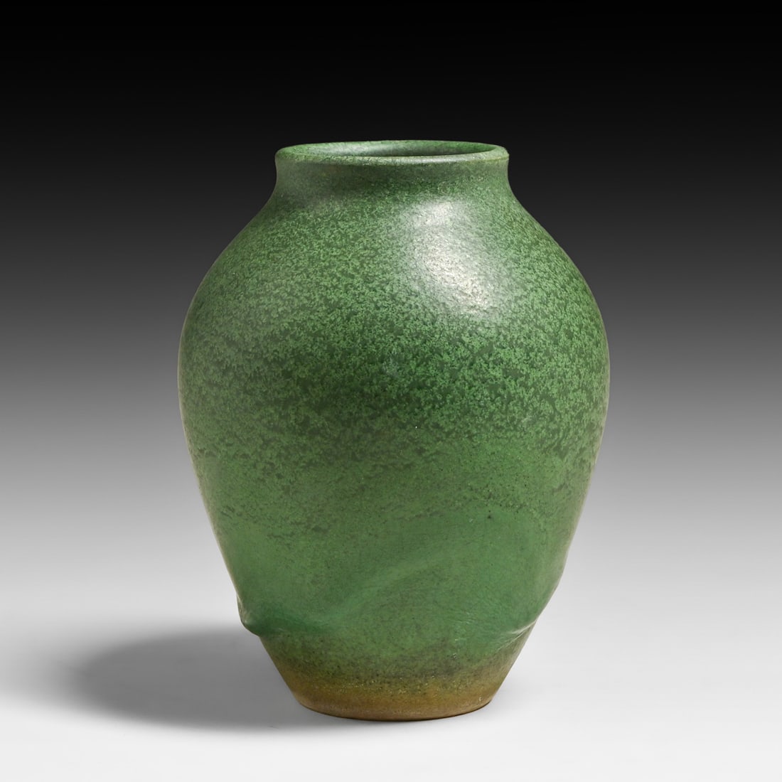 FHR Los Angeles Matte Green Drip Vase c1908: FHR Los Angeles Matte Green Drip Vase c1908. Signed. Invisible professional restoration to small rim bruise, otherwise perfect condition. 5.75"h x 4.5"d FREE NATIONWIDE SHIPPING Free Nationwide