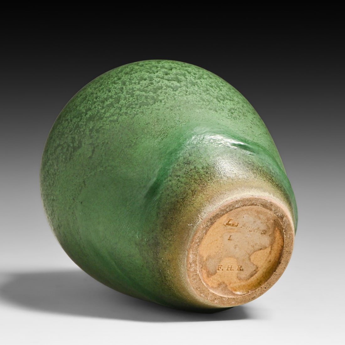FHR Los Angeles Matte Green Drip Vase c1908 - 3