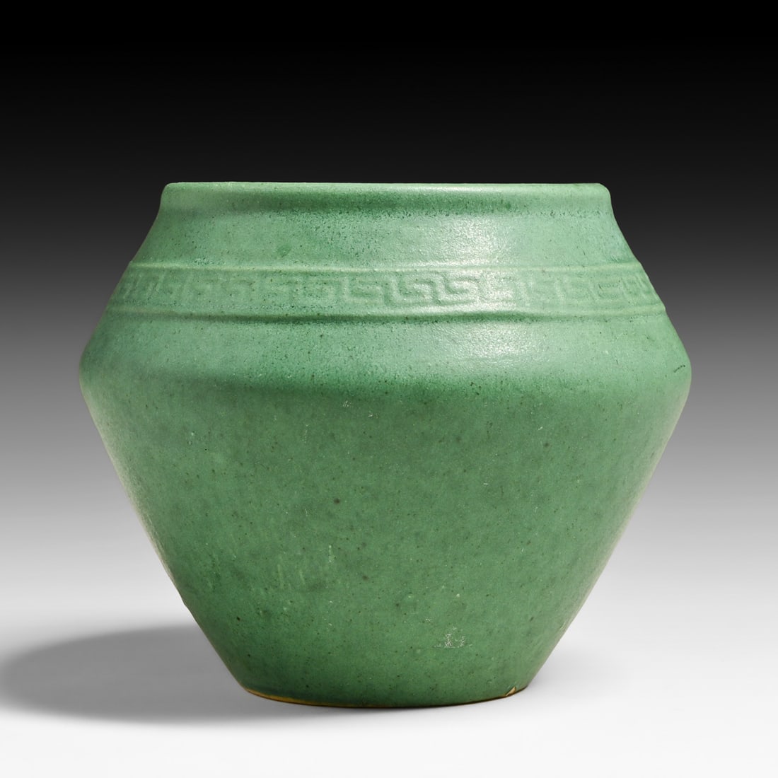 Zanesville Stoneware #104 Matte Green Vase c1910: Zanesville Stoneware #104 Matte Green Vase c1910. Marked only with impressed "104". Perfect condition. 6.5"d x 5"h FREE NATIONWIDE SHIPPING Free Nationwide Shipping within the lower 48 states for all 