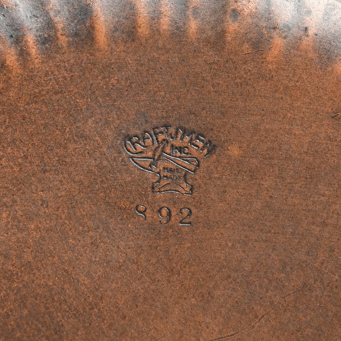 Craftsman Studios #892 Hammered Copper Bowl c1930s - 6