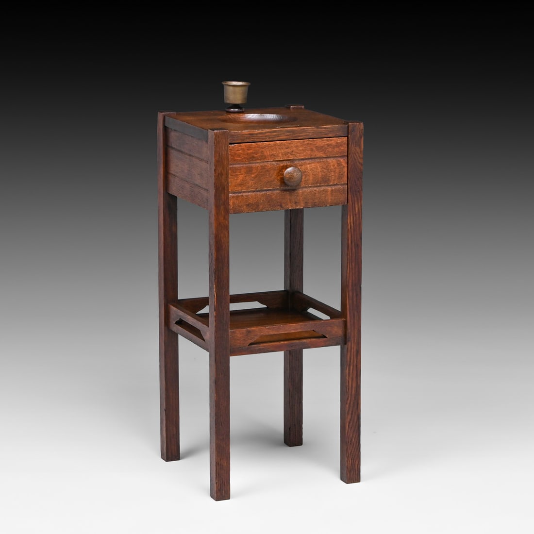 Grand Rapids Oak Smoker's Stand c1910 (1 of 3)