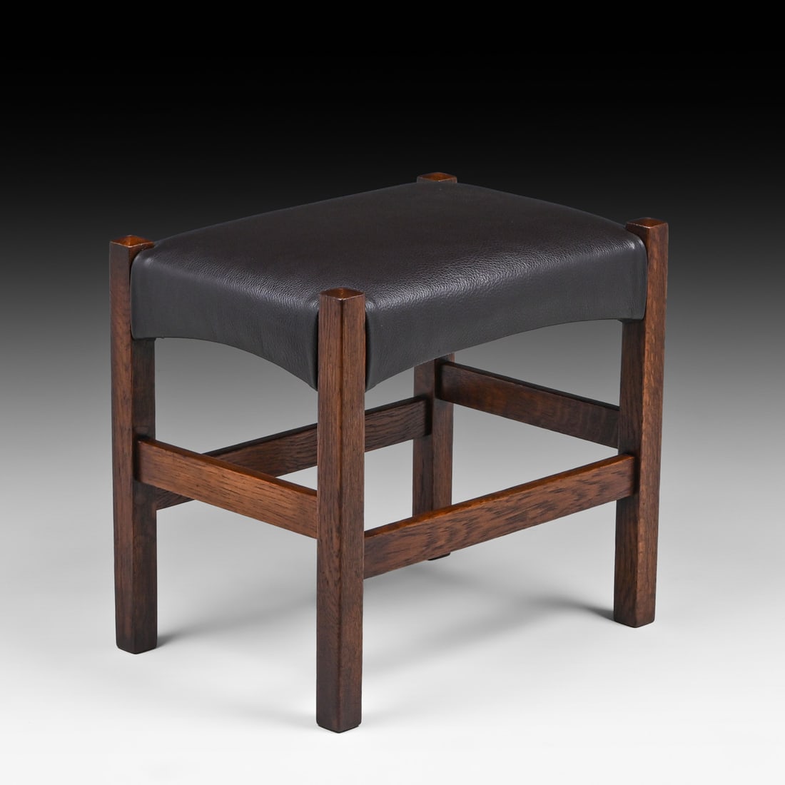 JM Young Oak Footstool c1910: JM Young Oak Footstool c1910. Signed. Very nicely refinished. 18"w x 16.5"h x 12.75"d FREE NATIONWIDE SHIPPING Free Nationwide Shipping within the lower 48 states for all purchases at our Two-Day Auct