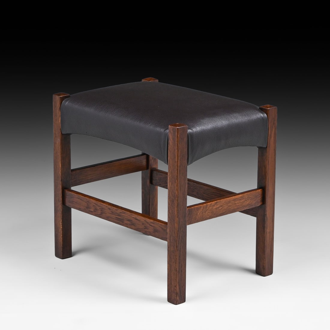 JM Young Oak Footstool c1910 - 2