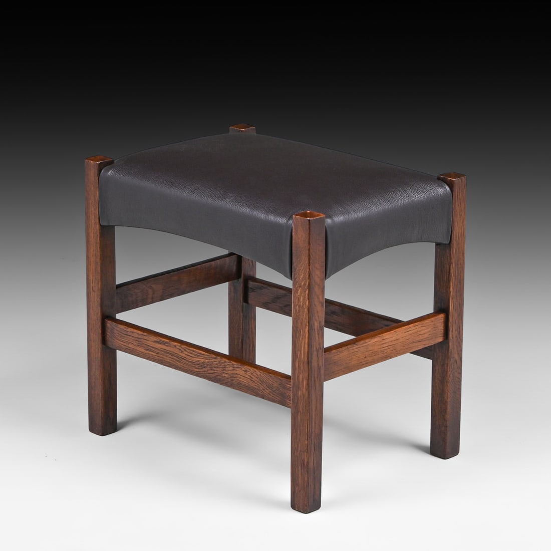 JM Young Oak Footstool c1910 - 3
