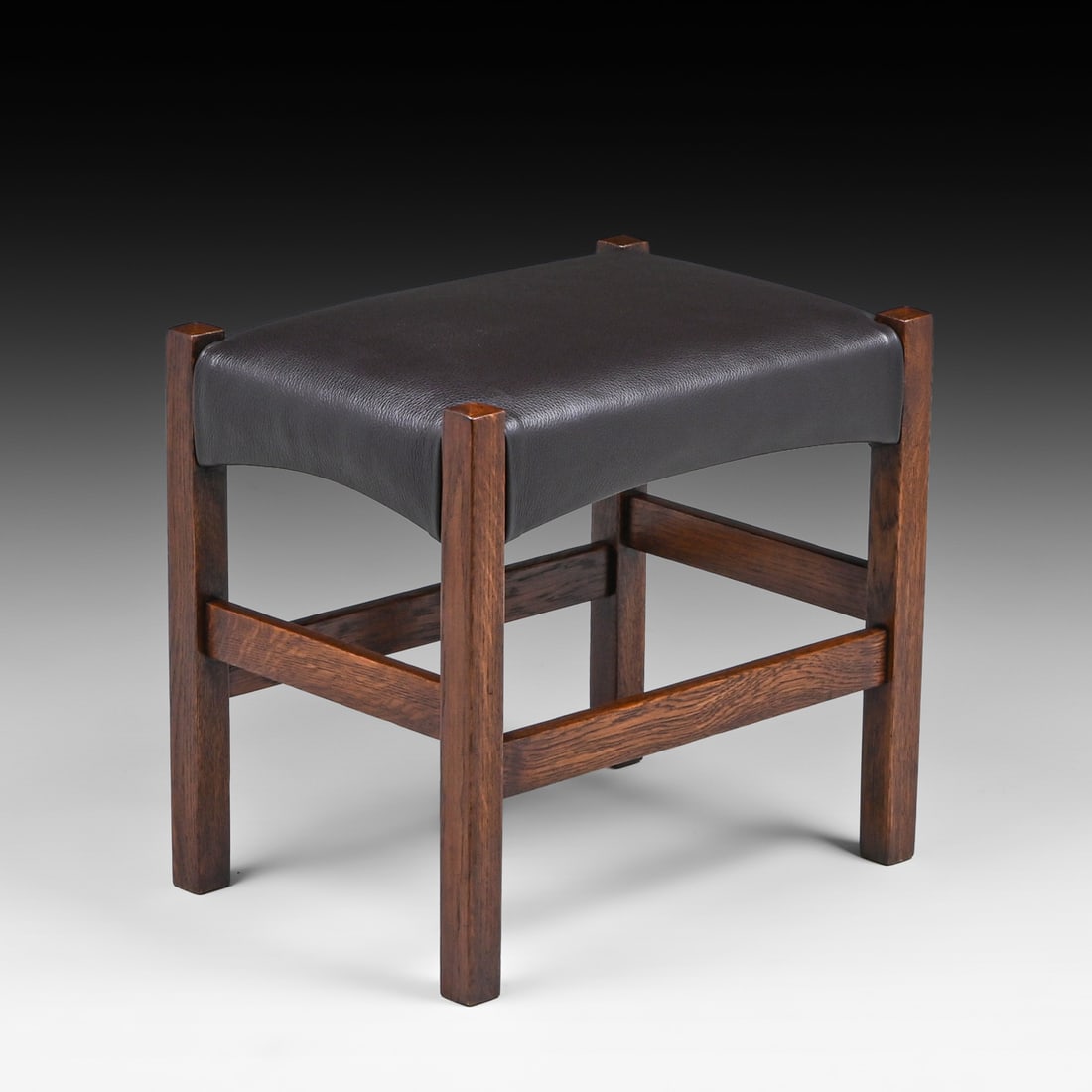 JM Young Oak Footstool c1910 - 4