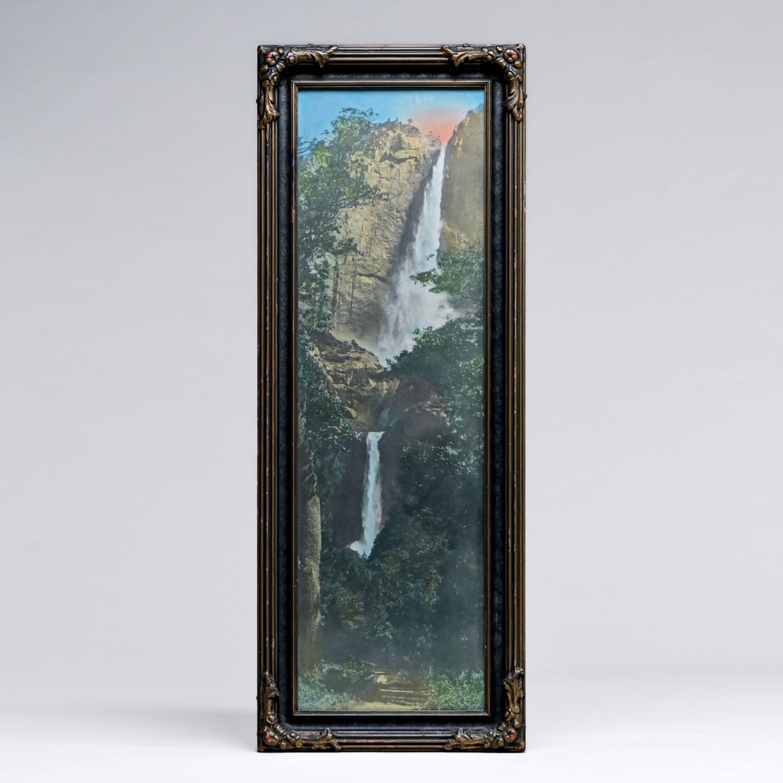 Arts & Crafts Period Yosemite Falls Hand-Tinted Photo c1910: Arts & Crafts Period Yosemite Falls Hand-Tinted Photo c1910. Original frame in excellent condition. 32"h x 10"w. Frame 35.25"h x 13.5"w FREE NATIONWIDE SHIPPING Free Nationwide Shipping within the