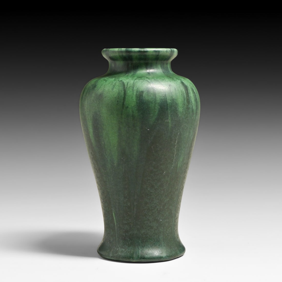 Peters & Reed Matte Green Shadow Ware Drip Vase c1920s (1 of 4)