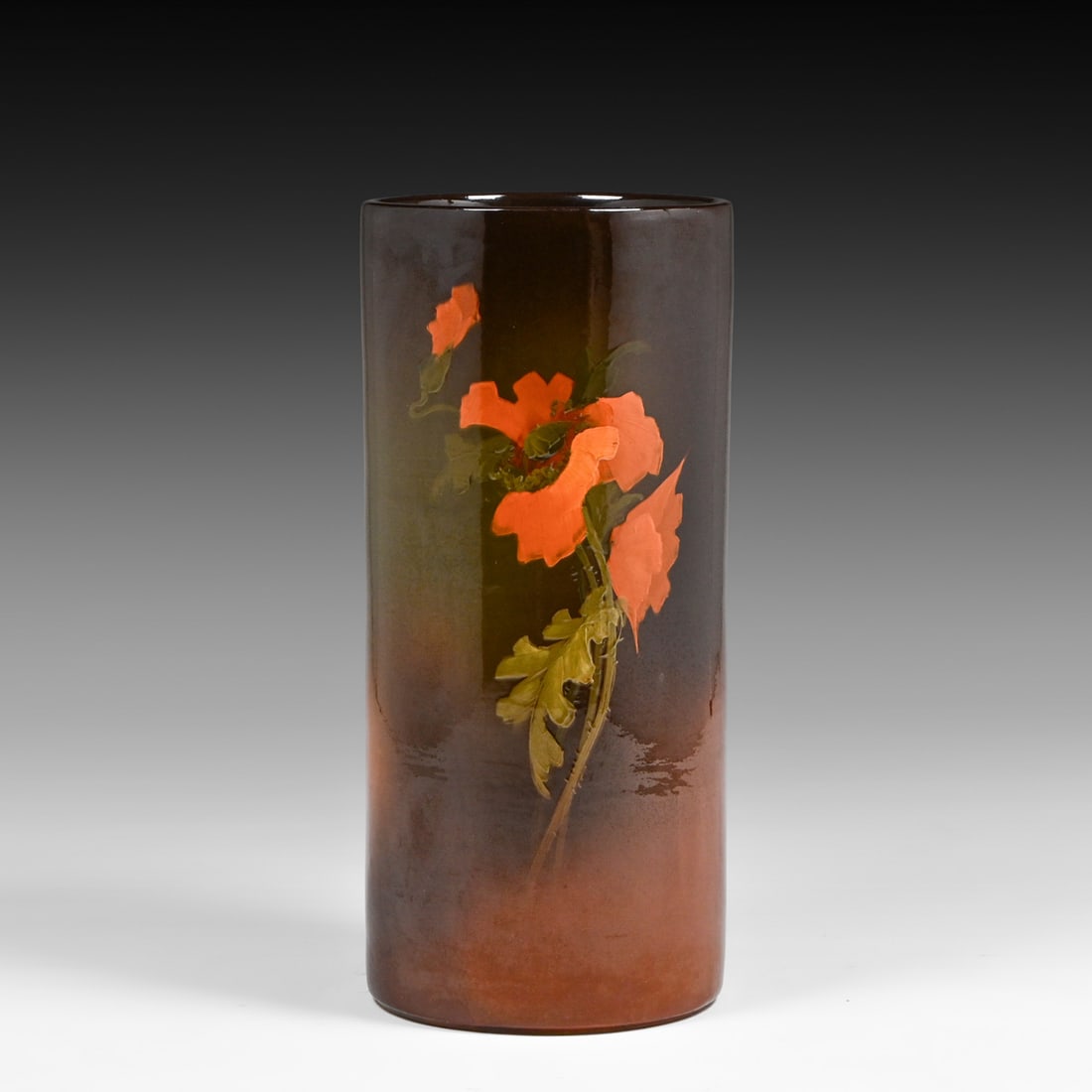 Louwelsa Weller Poppies Standard Glaze Umbrella Stand c1900s: Louwelsa Weller Poppies Standard Glaze Umbrella Stand c1900s. Unsigned. Perfect condition. 23"h x 10.5"d FREE NATIONWIDE SHIPPING Free Nationwide Shipping within the lower 48 states for all purchases
