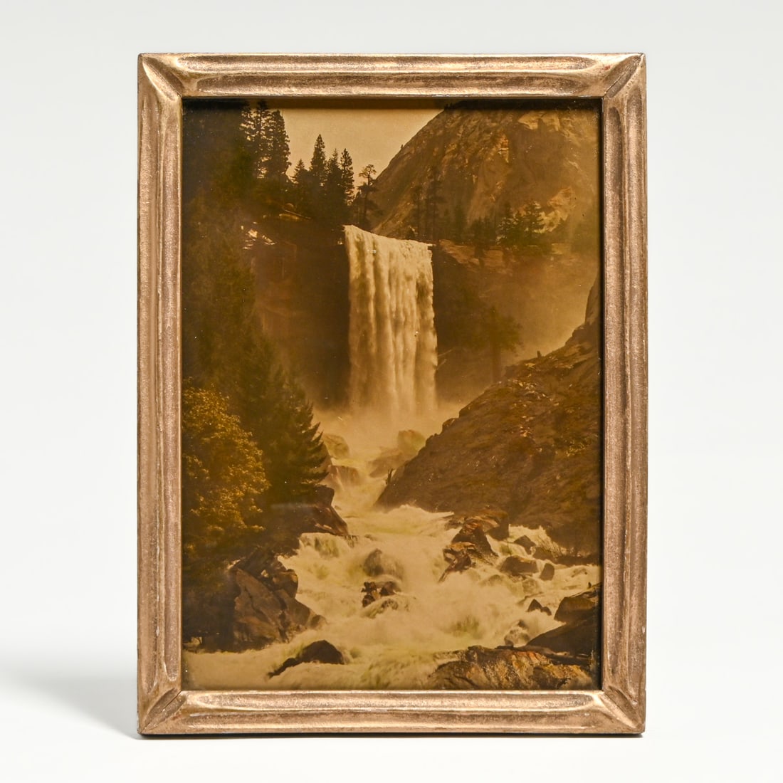 Arthur Clarence Pillsbury (1870–1946) Original "D’Orotone" Gold-Tone Photograph of Vernal Fall,: Arthur Clarence Pillsbury (1870–1946) Original "D’Orotone" Gold-Tone Photograph of Vernal Fall, Yosemite c1900s. Unsigned. Excellent condition. 7"h x 5"w. Frame 8"h x 5.75"w FREE NATIONWIDE SHIPPI
