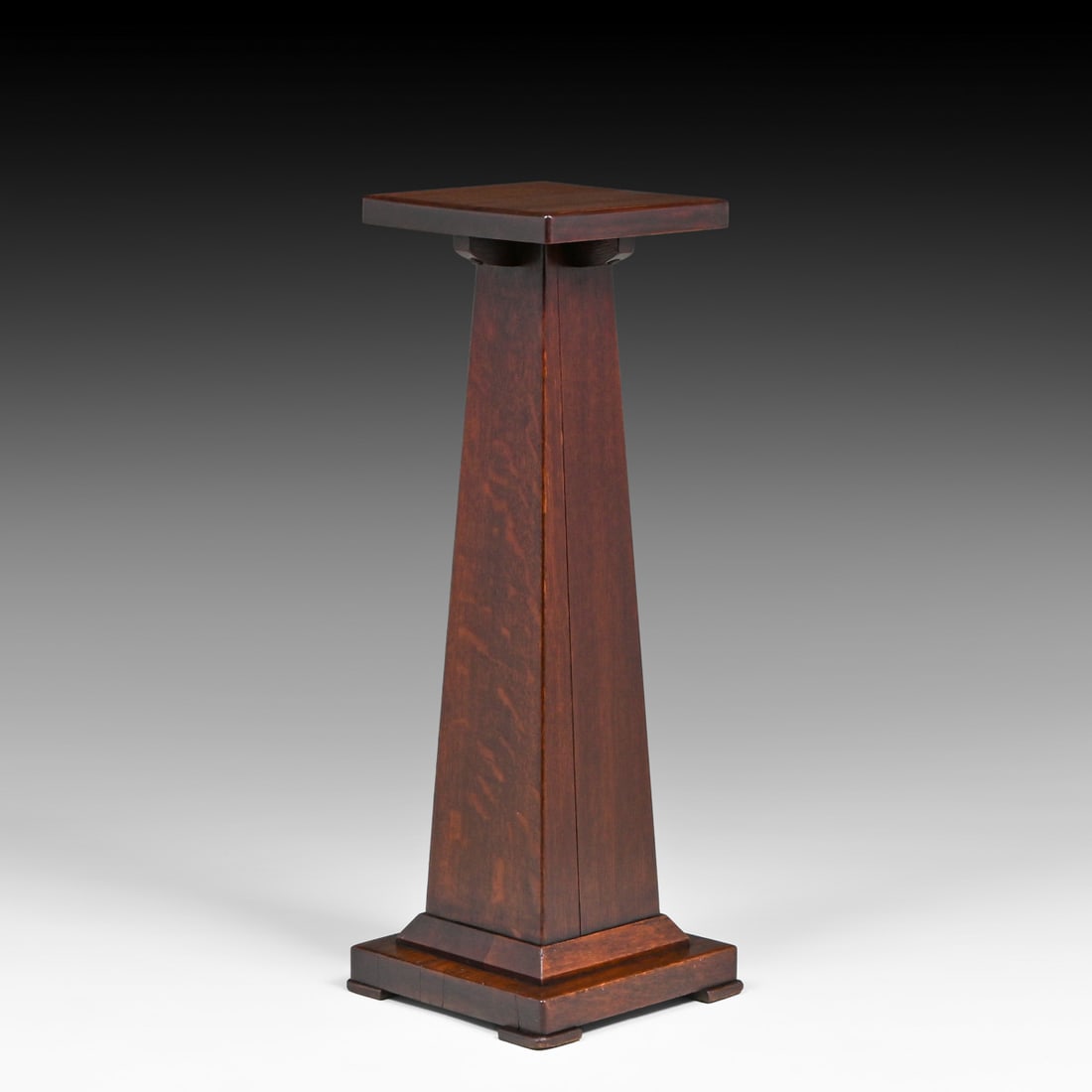 Limbert Tall Oak Pedestal c1910 - 3