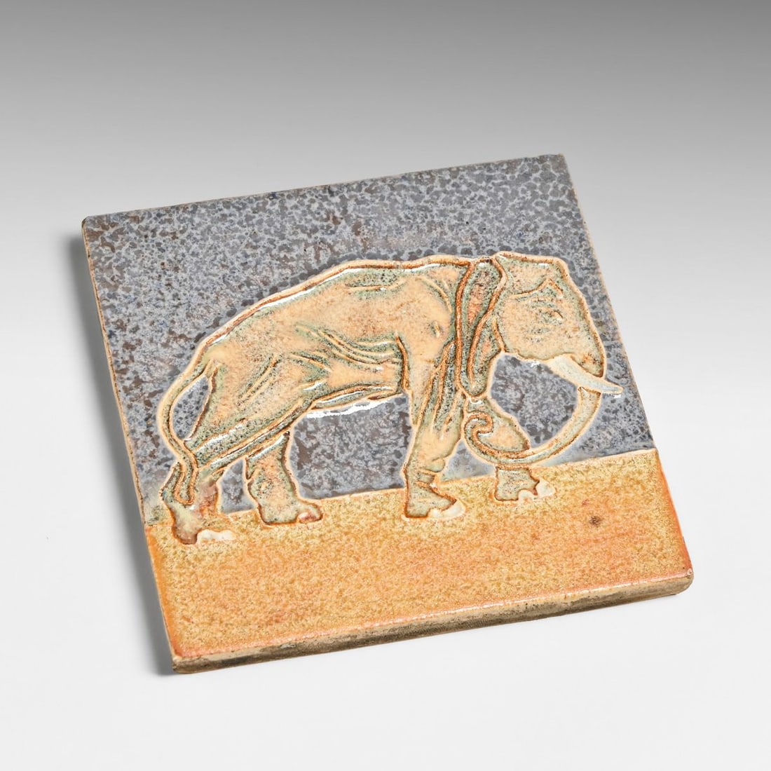 Royal Delft Elephant Tile c1910 - 2