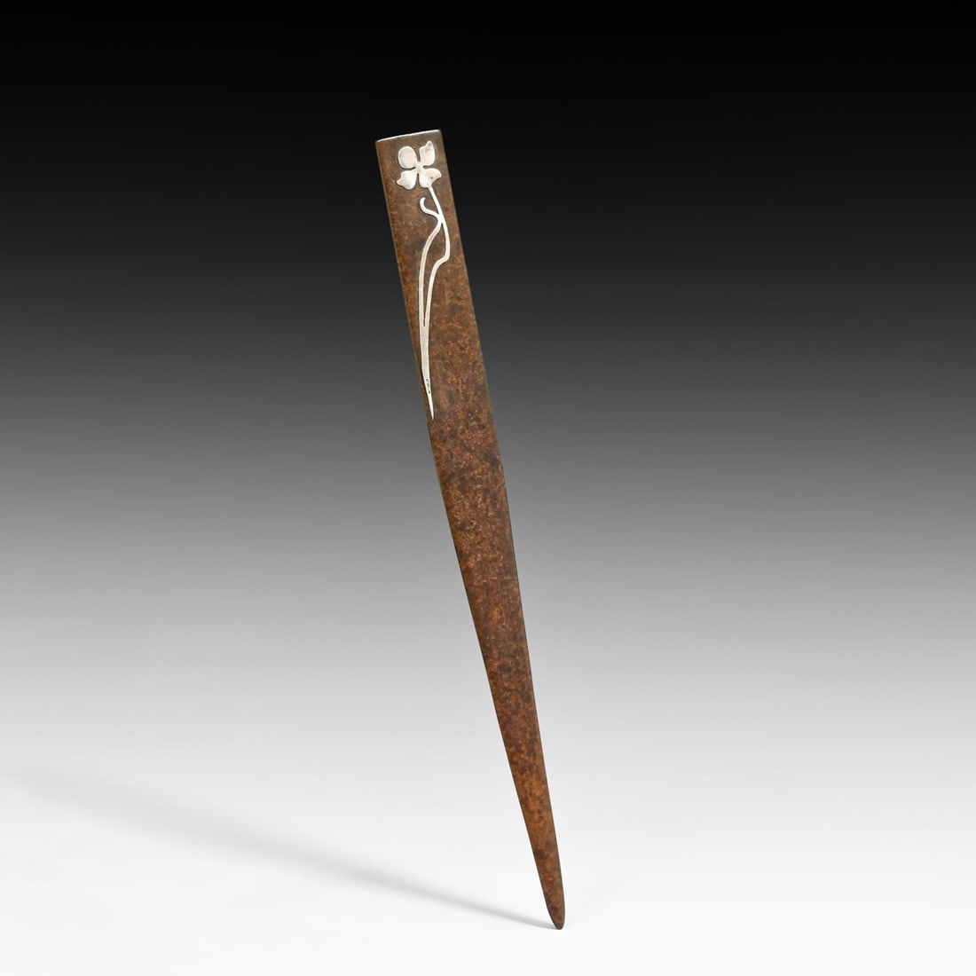 Heintz Sterling on Bronze Letter Opener c1912: Heintz Sterling on Bronze Letter Opener c1912. Signed only with impressed "Sterling". Excellent new patina. 9" x 0.75"w FREE NATIONWIDE SHIPPING Free Nationwide Shipping within the lower 48 states