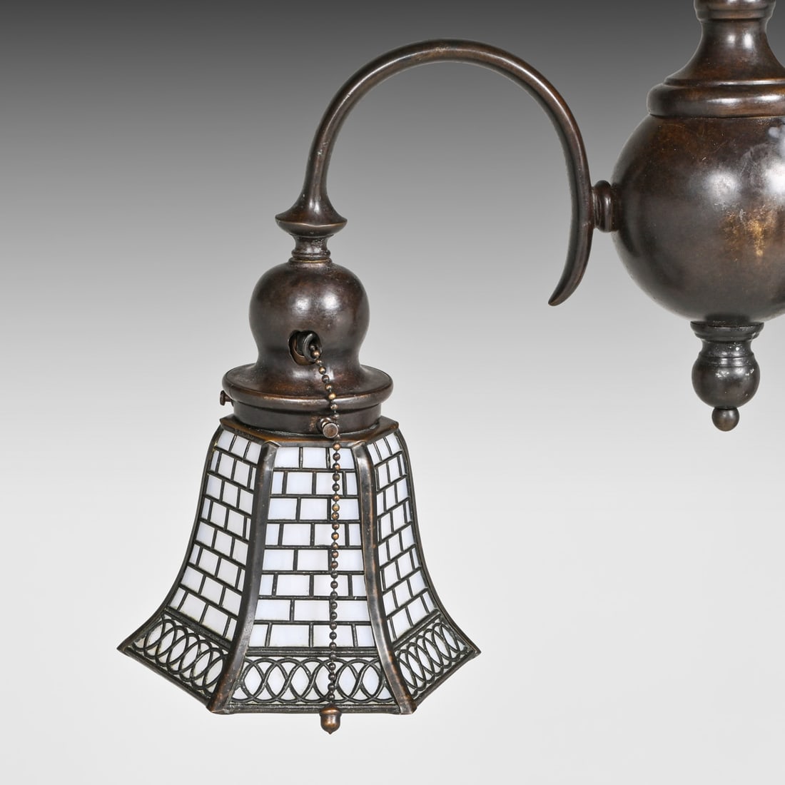 Handel Double Overlay Hanging Light c1910 - 9