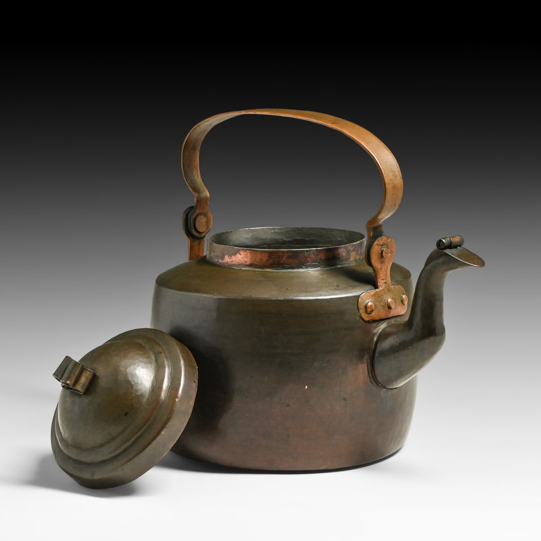 Early Dirk van Erp Hammered Copper Teapot c1908-1909 - 4