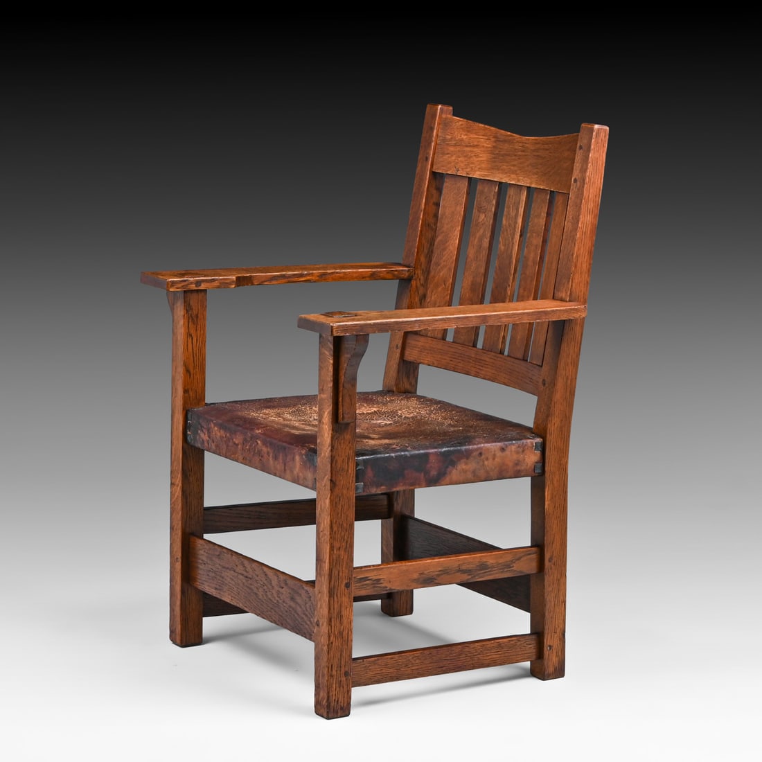 Gustav Stickley V-Back Armchair c1910 - 2