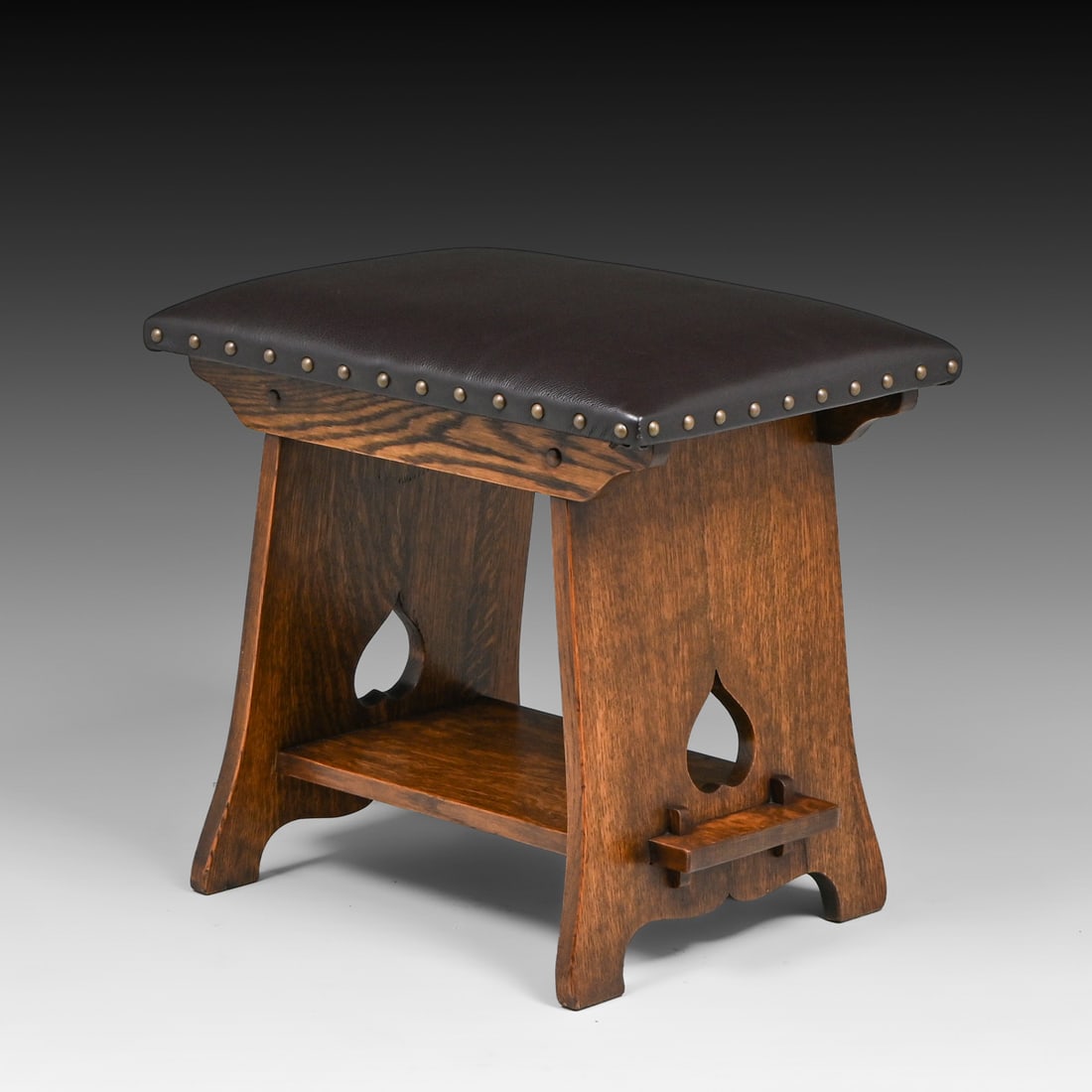 Large Limbert Oak Cricket Footstool c1910 - 2