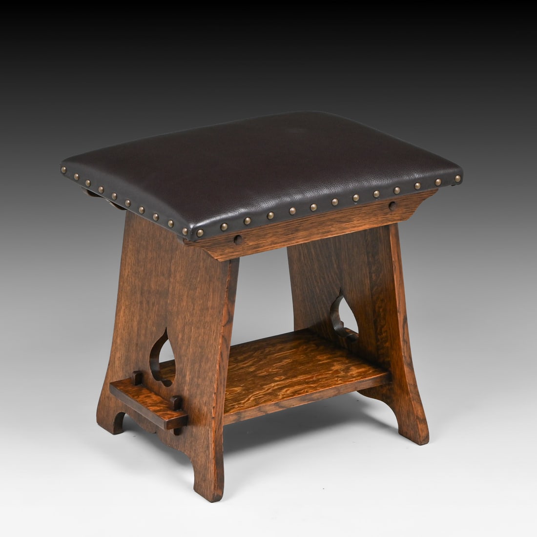 Large Limbert Oak Cricket Footstool c1910 - 3