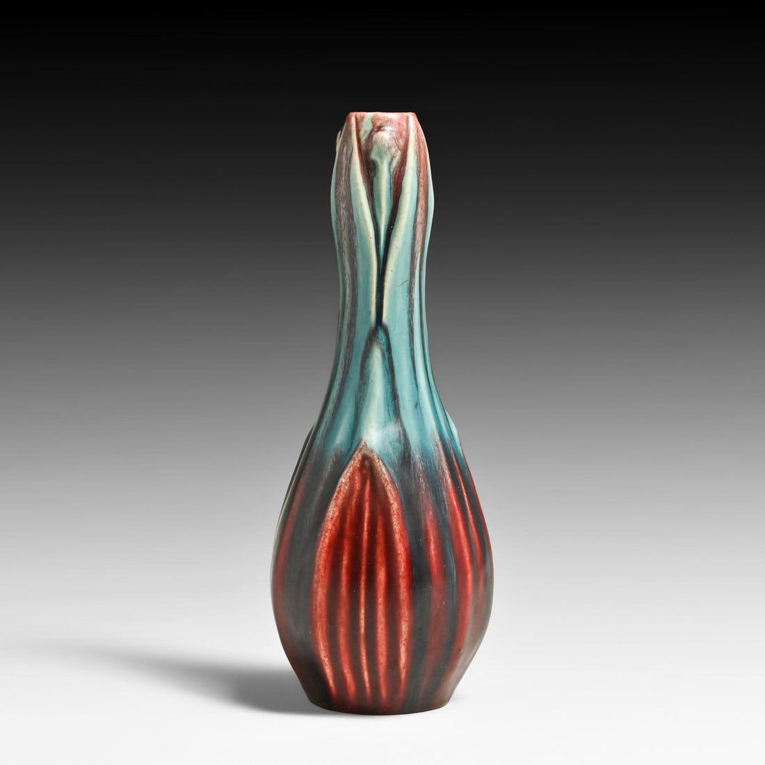 Eugene Baudin (1853-1918) Art Nouveau Flambe Stoneware Vase c1900 (1 of 4)