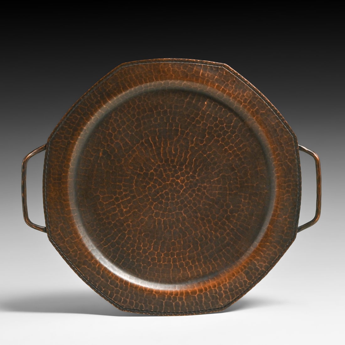 Roycroft Hammered Copper Two-Handled Tray c1920s (1 of 4)