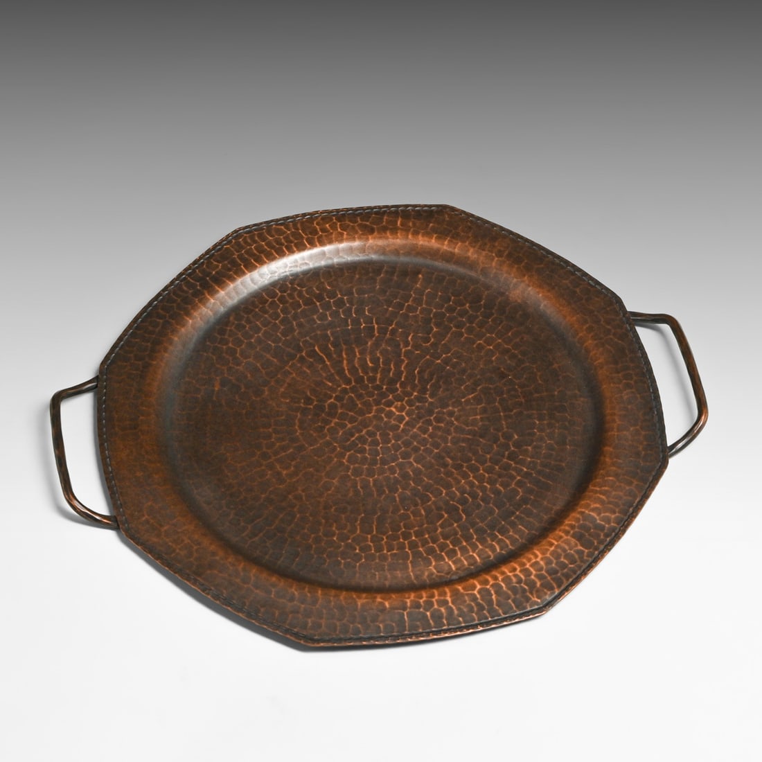 Roycroft Hammered Copper Two-Handled Tray c1920s - 2