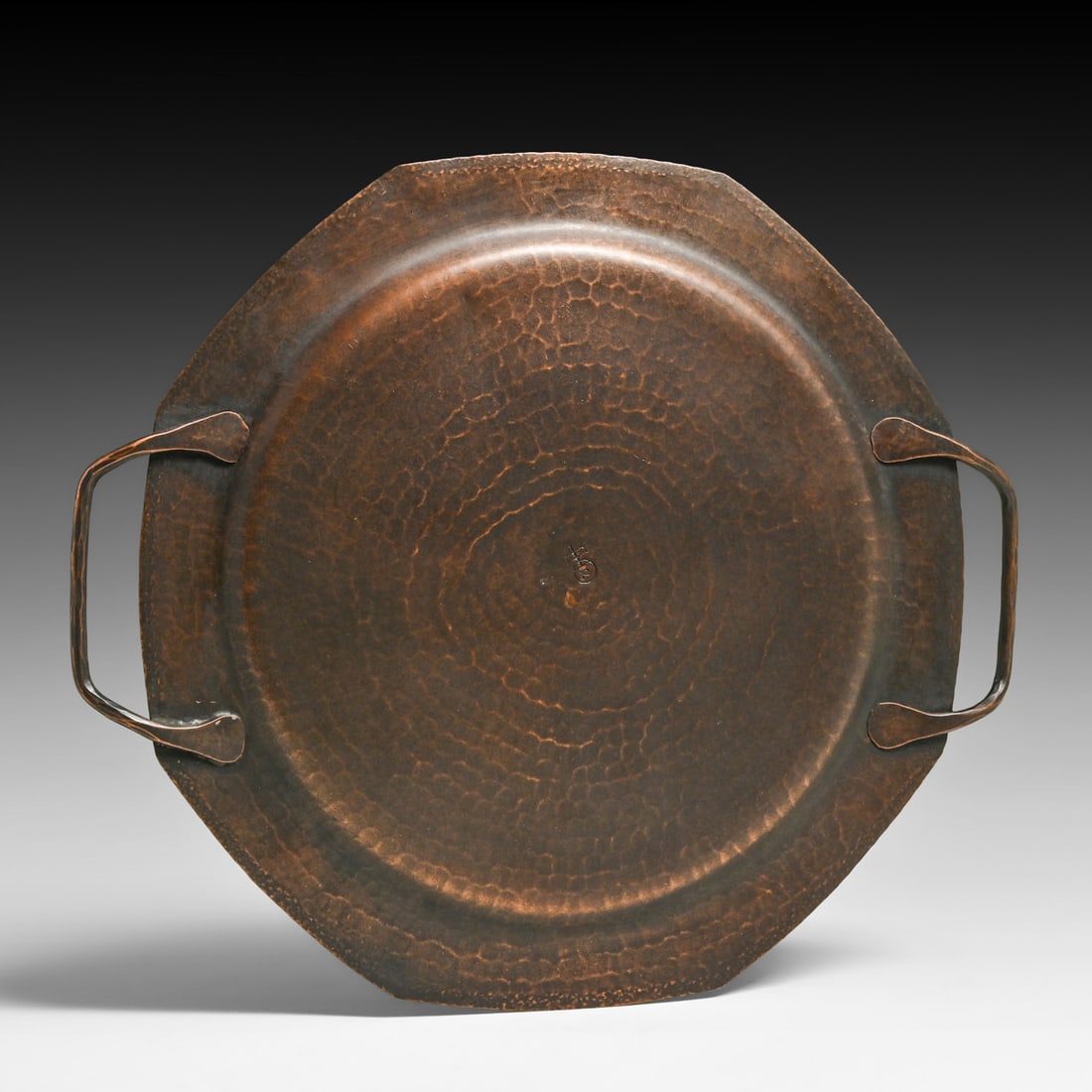 Roycroft Hammered Copper Two-Handled Tray c1920s - 3